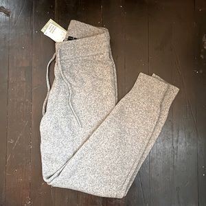 NWT h&m knit joggers gray melange sz small